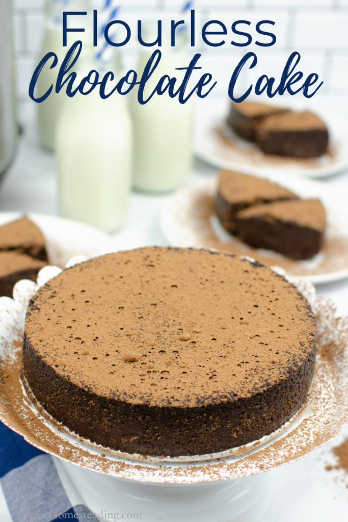 Dark, Rich and Flourless. This cake may not have flour but it does not lack flavor or fluffy texture!