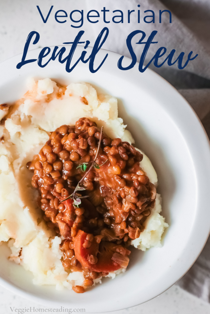 A hearty lentil stew that will warm you up on a chilly night. This is inexpensive, meatless, nutritious, easy to make and best of all full of rich flavors.