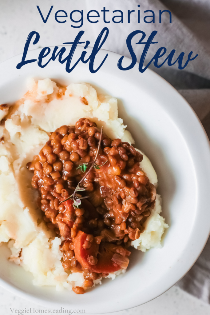 A hearty lentil stew that will warm you up on a chilly night. This is inexpensive, meatless, nutritious, easy to make and best of all full of rich flavors. 