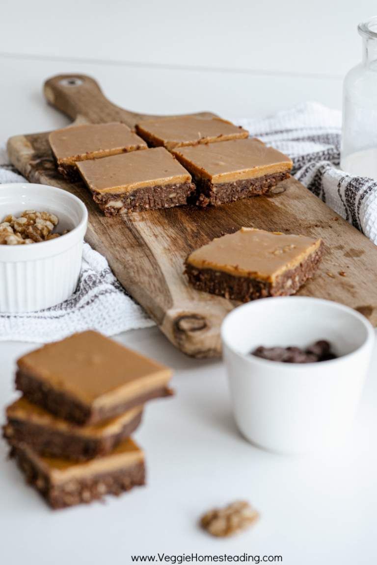 Our Raw Brownies with Peanut Salted Caramel Sauce are a delicious and wholesome treat made with raw, vegan ingredients.