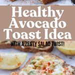 Creamy avocado egg salad spread on toasted whole grain bread, ready to serve.